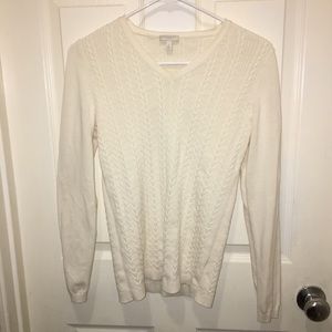 Knit white sweater